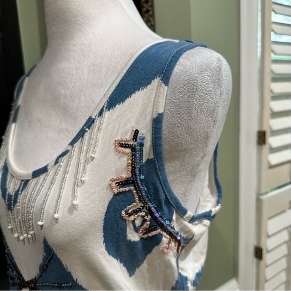 Boston Proper Western Wear Beaded Tank Top NWOT Size Small - Picture 8 of 12